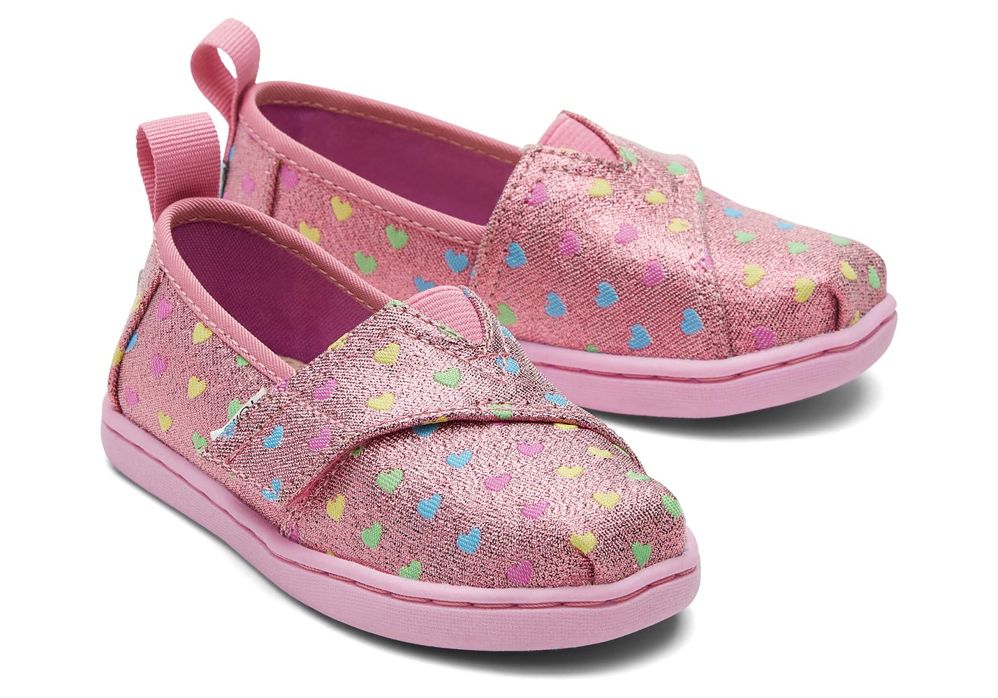 Toms Alpargata Tiny Hearts Espadrille Pink - Kids - 42056-YXTC